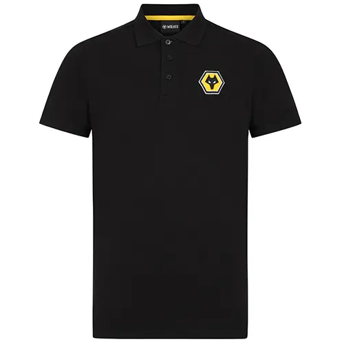 Wolverhampton Wanderers Shirt Store | Essentials Polo – Black Collection Wolverhampton Wanderers Official Gear